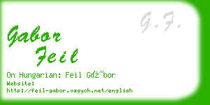 gabor feil business card
